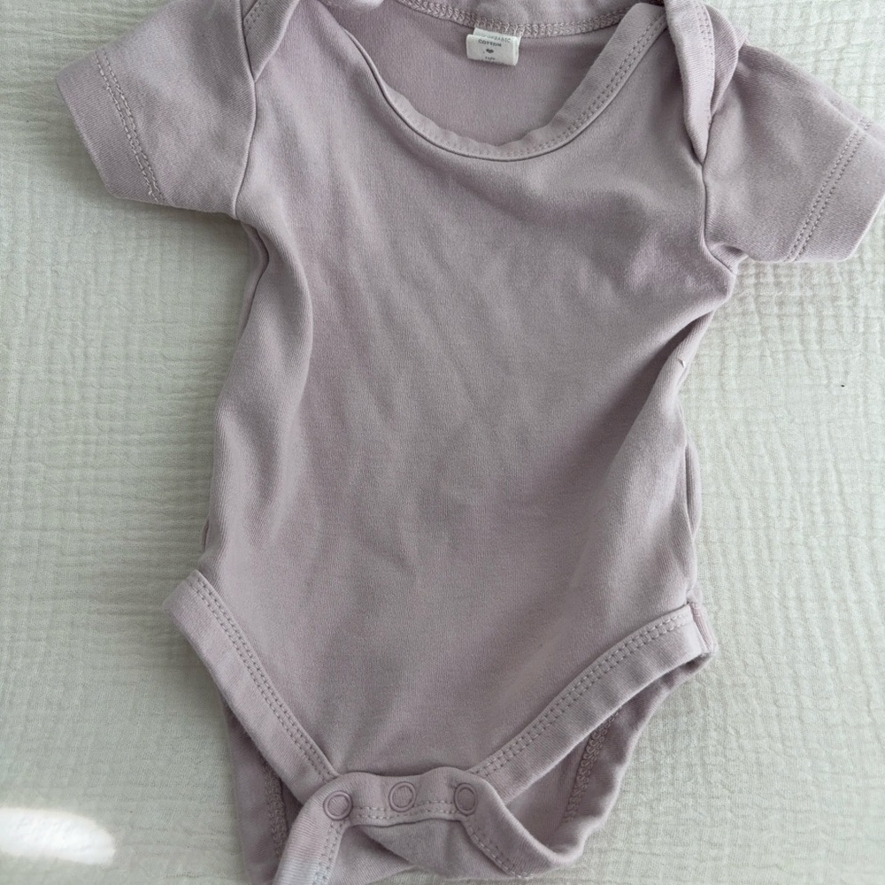Colored Organics Purple Bodysuit Short Sleeve Snap Closure